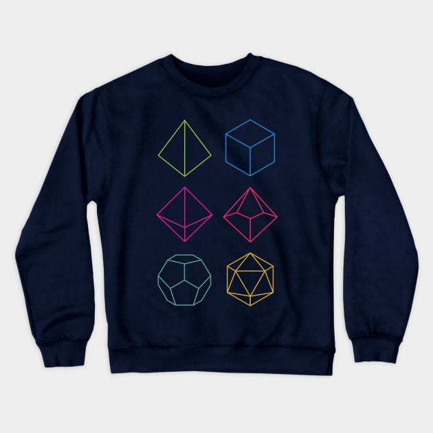 Minimal DnD - Dungeons & Dragons D&D Crewneck Sweatshirt by Glassstaff